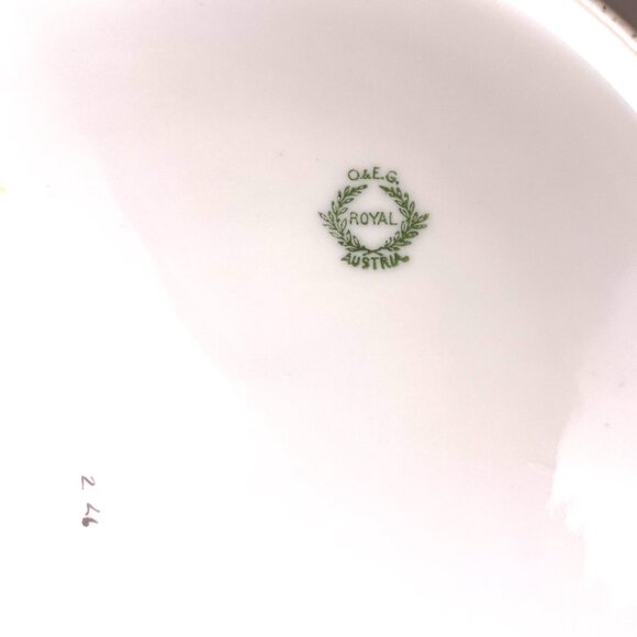 Antique Royal O&EG Austria Decorative Plate 9.75” Mythological Scene Pink & Gold - Picture 8 of 8